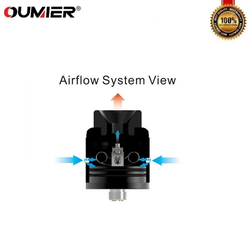 Оригинальный испаритель Oumier Armadillo RDA Vape Tank 24 мм с двойной катушкой Vaporizer 510 нитей VS