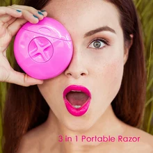 

Sphynxs Portable Razor for women Two Shavers Soap Travel bottle All-In-One Travel and Portable Razor with Refillable