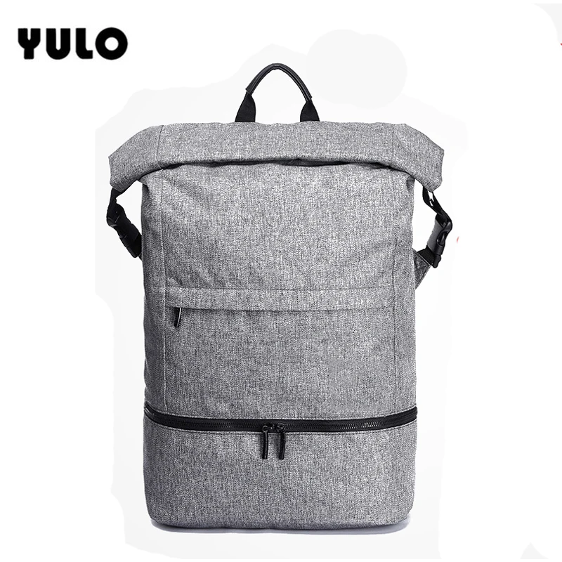 

YULO Casual Men' Backpack Waterproof Laptop Bags Dry and wet separately Bags Large Capacity Male Backpack