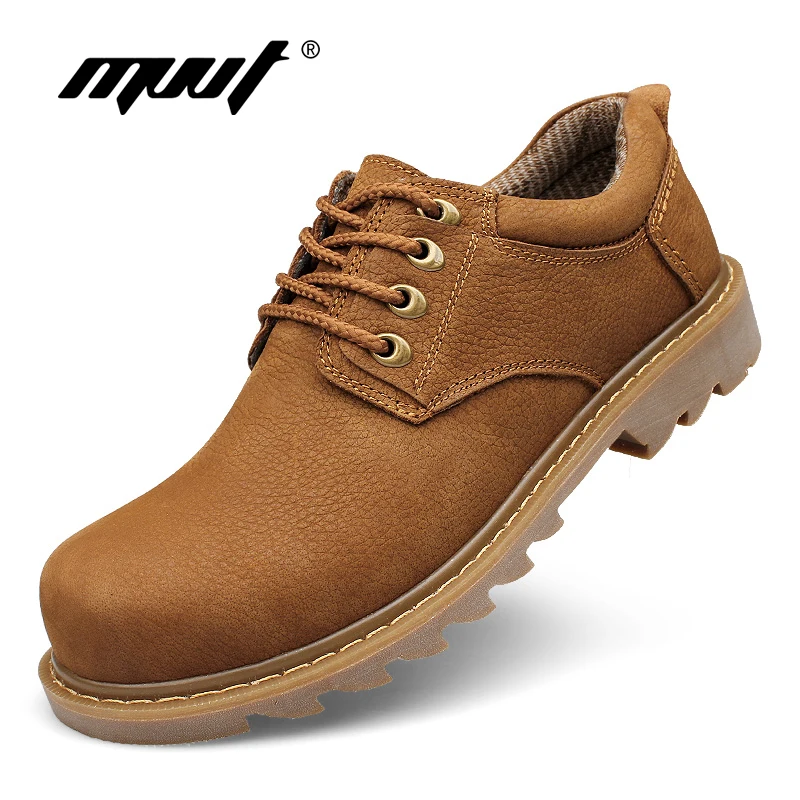 Ceny Ręcznie robione buty z prawdziwej skóry męskie buty narzędziowe obuwie robocze klasyczne botki nubukowe męskie buty zimowe