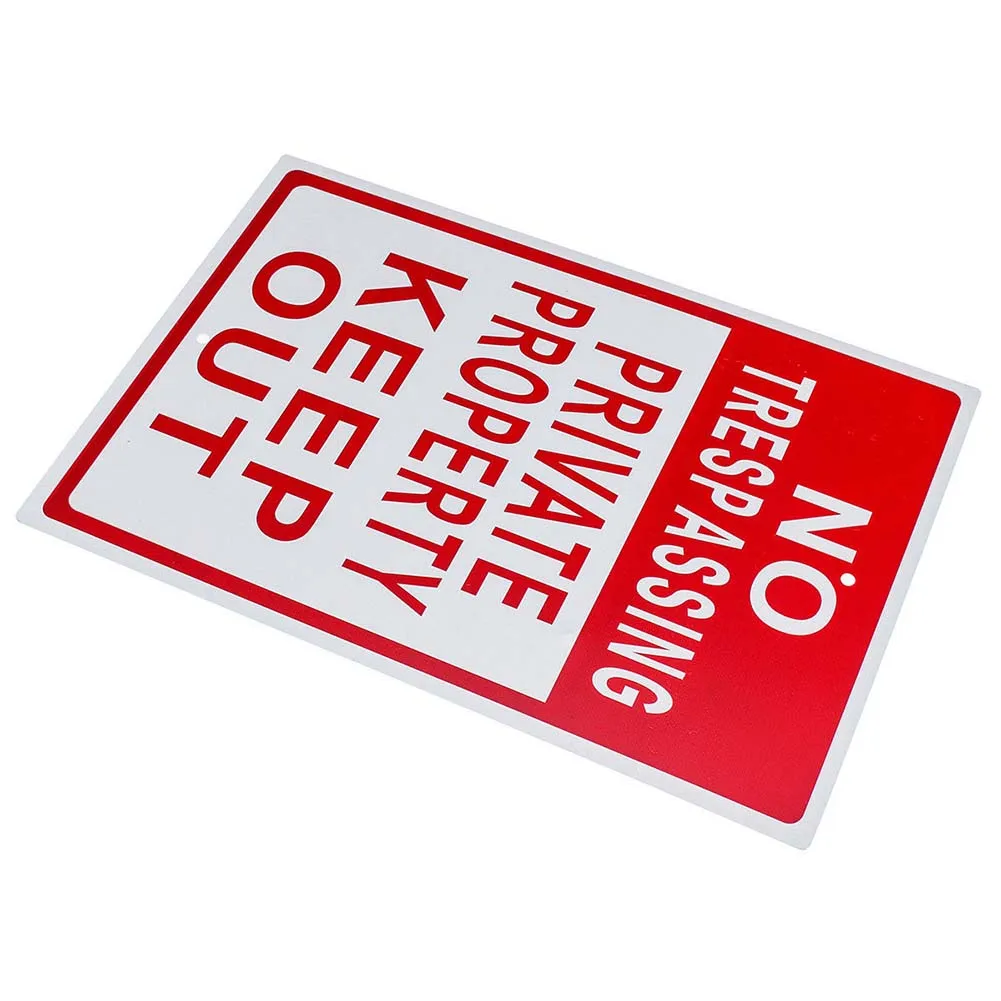 

8x12" Metal No Trespassing Sign Private Property Keep Out Do Not Enter Aluminum Signs for Outdoor MF999