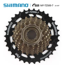 Shimano roda livre de bicicleta MF-TZ500, roda livre de bicicleta de 7 velocidades 14-28t 14-34t, sprocket 7 s aço para mtb bicicleta dobrável para estrada, ciclismo de estrada