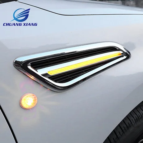 

LED light System Chrome Side Vents Side fender For Nissan Patrol Y62 Armada Accessories 2016 2017 2018