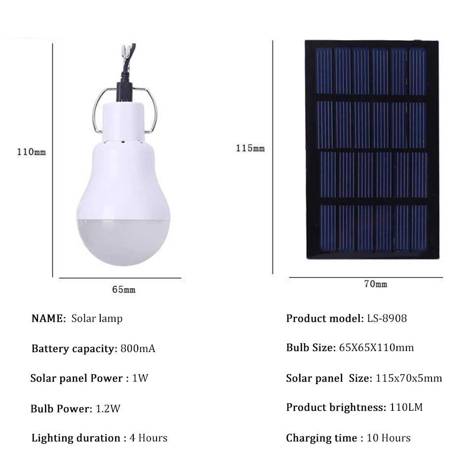 LED Солнечный Портативный светодиодные лампы солнечной энергии лампы Светодиодное освещение Панели солнечные свет кемпинг эквивалент 15 Вт