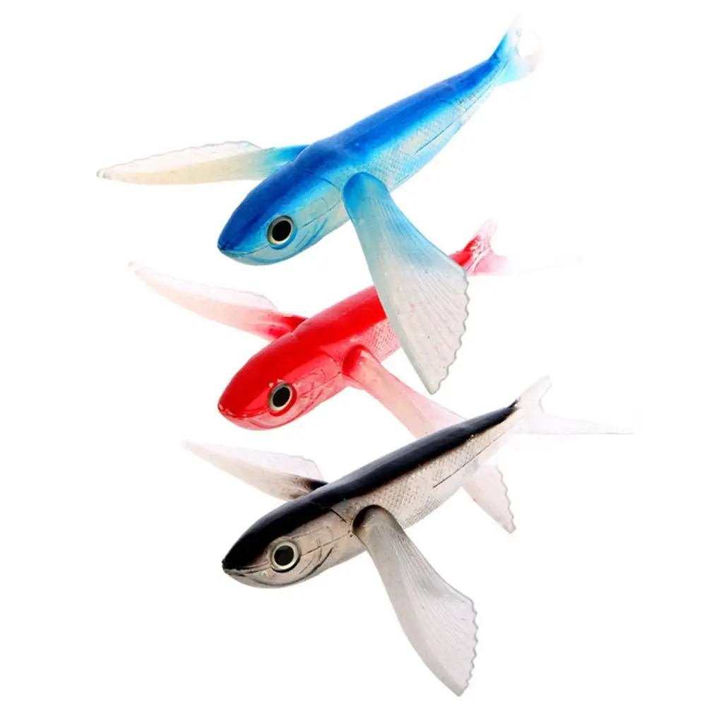 LumiParty Artificial Flying Fish Bait Soft Fishing Lure for Tuna