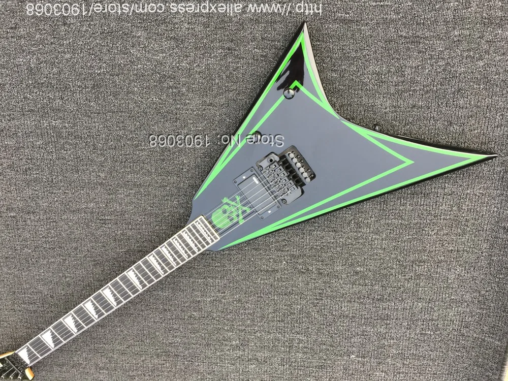Custom shop ALEXI LAIHO GREENY signature электрогитара высокое качество ES V Форма двойная tremolo