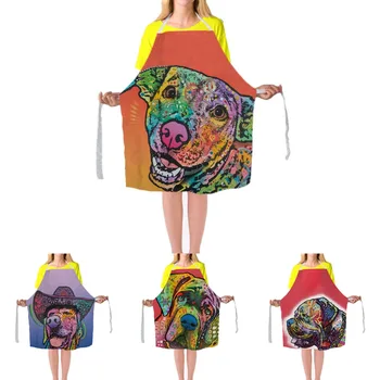 

Personalized Lovely Mastiff Home Apron Cute Dog Lady's Kitchen Cooking BBQ Apron Dress Custom Gift Big Size Bib Man Woman Aprons