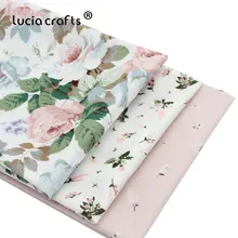 25/50 см хлопковые Лоскутные ткани с цветочным принтом ткань лоскутного шитья детская одежда ткань DIY ручной работы Рукоделие Материал I0304
