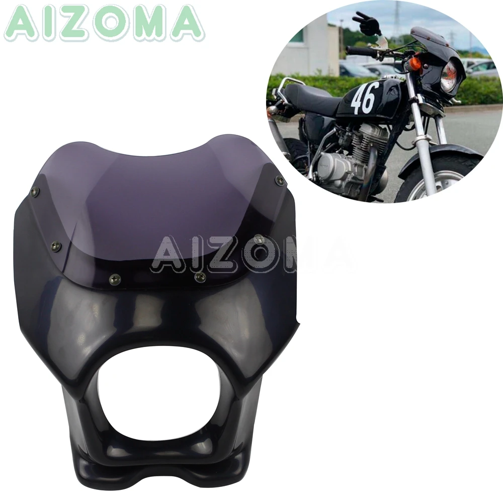 Мотоцикл 5 ''фара обтекатель для Kawasaki AR80 AR125 Suzuki GS50 Yamaha TZR50 TW225 FTR250 CD50 универсальная АБС фара маска