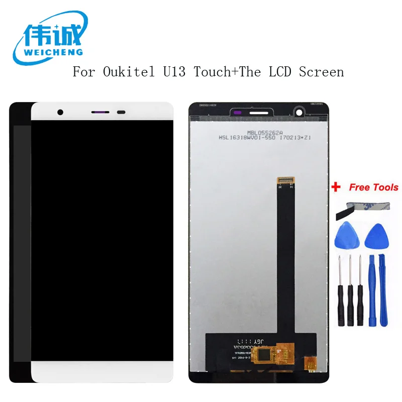 

WEICHENG Top Quality Replacement For Oukitel U13 LCD Display and Touch Screen Digitizer Assembly +Tools