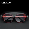 Gafas de sol polarizadas para mujer con marco grande de marca clásica OLEY gafas de protección UV Retro mariposa Y5190 ► Foto 2/6