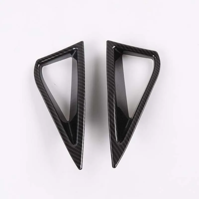 

For Ford Mustang 2018 Up Car Daytime Running Light Decoration Cover Protect Stickers ABS Exterior Carbon Fiber Style 2Pcs New