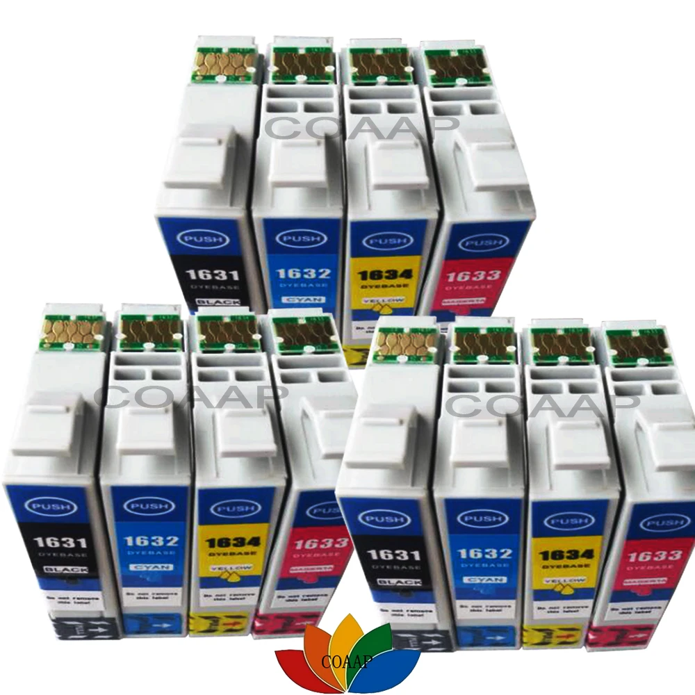 12PK 16 16XL ink cartridge for epson Workforce WF-2010W WF-2510WF WF-2520 WF-2530WF WF-2540 printer T1631 -T1634 T1621 12PK 16 16XL ink cartridge for epson Workforce WF-2010W WF-2510WF WF-2520 WF-2530WF WF-2540 printer T1631 -T1634 T1621