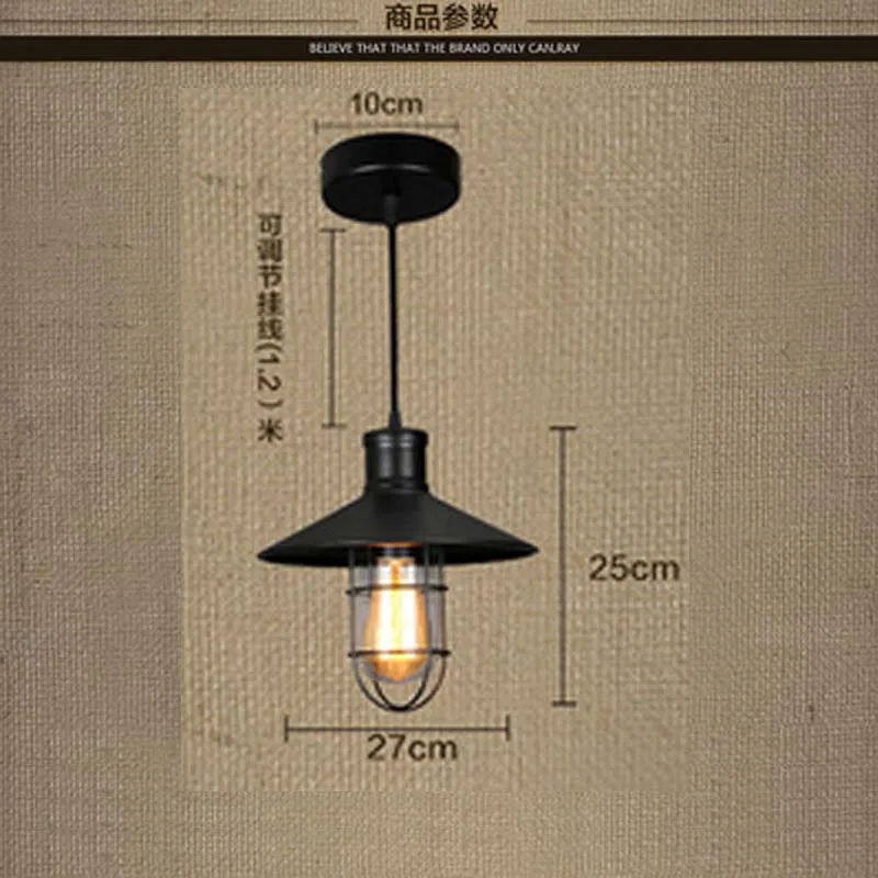 1 Lamp Американский стиль ретро подвесной светильник кафе бар промышленные подвесные светильники креативный подвесной светильник в стиле лофт для Эдисона подвесное освещение - Цвет корпуса: 1 Lamp