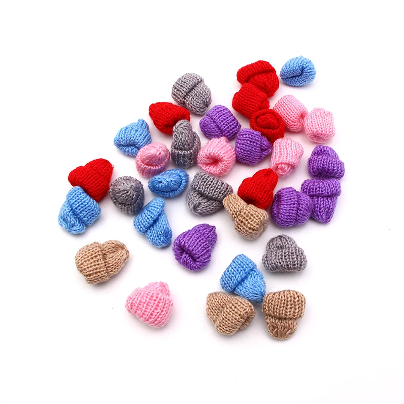 Mini Handmade Small Knitting Hat for DIY Dolls Phone case Decoration Headwear Garment Toy Child Hand Scrapbooking Arts 10Pcs knitting supplies knitting material knitting craft supplies
