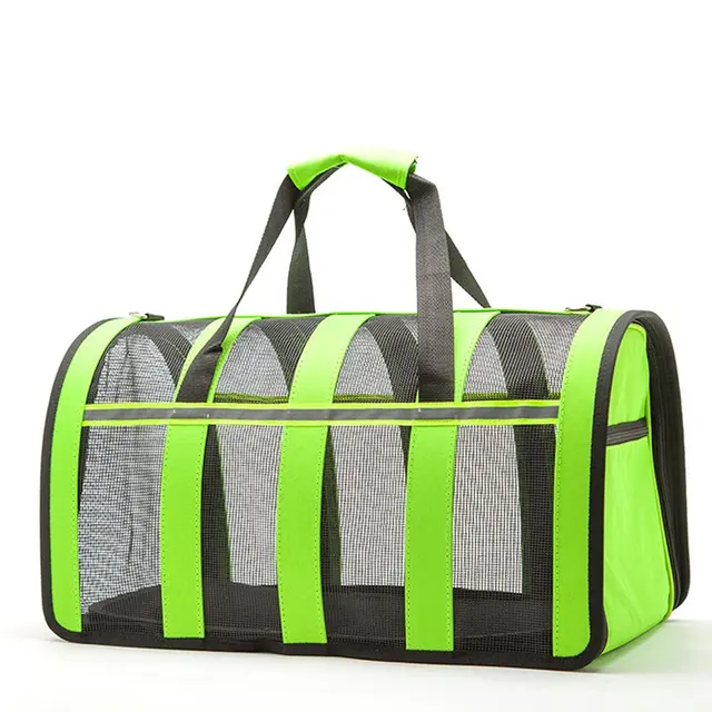 Outdoor Dog bags travel pet nylon stripe breathable cat carrier bag