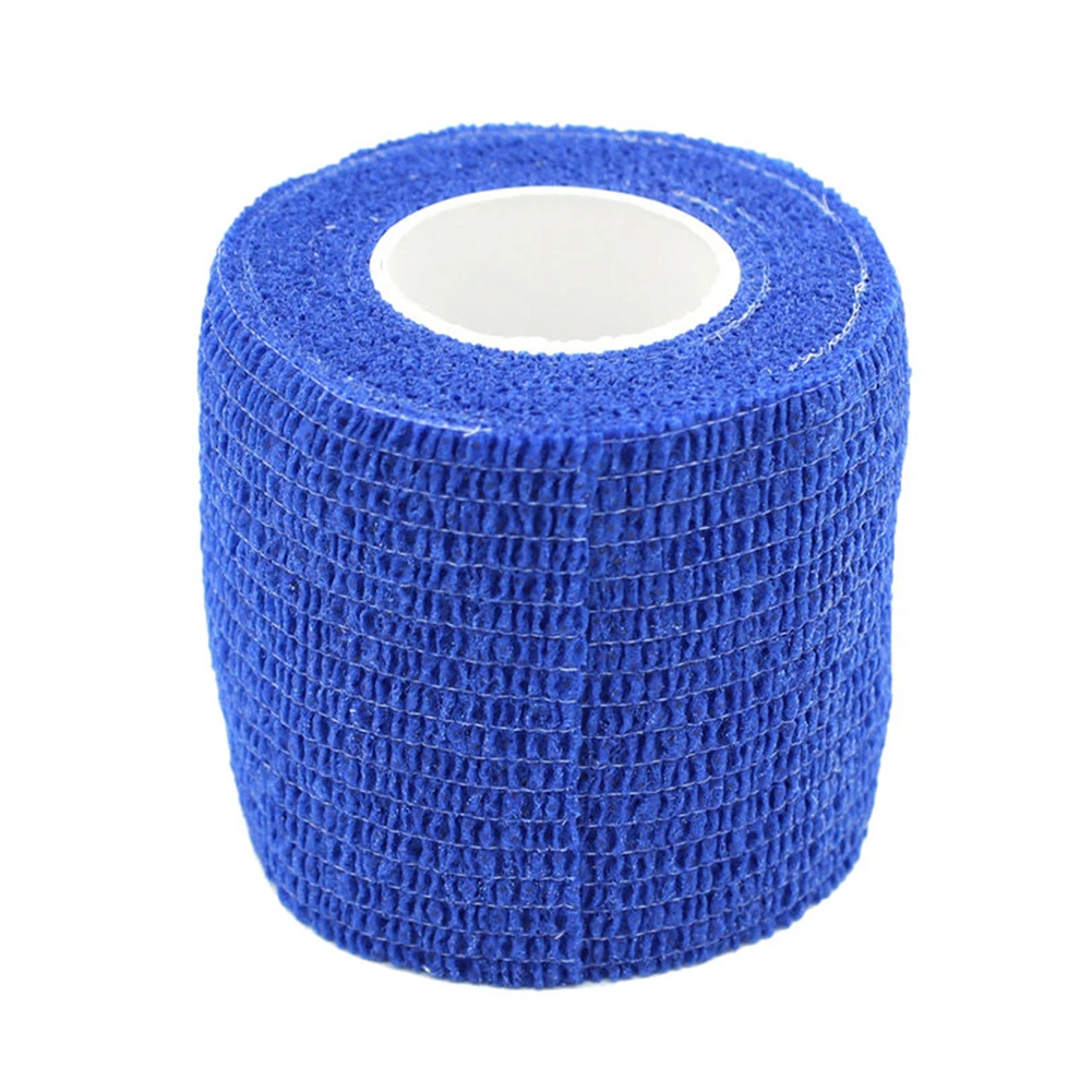 Цветная 5*450 см самоклеющаяся пленка лента, самоклеящийся липкий бинт, самохватающийся рулон для тату-бандаж - Цвет: Синий
