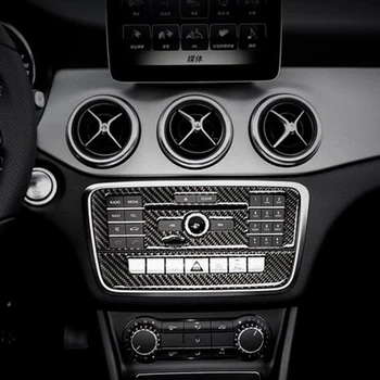 

CD Air Conditioning Control Panel Trim Covers Car Stickers Carbon Fiber Styling For Mercedes A B Class CLA GLA A180 A200 A220