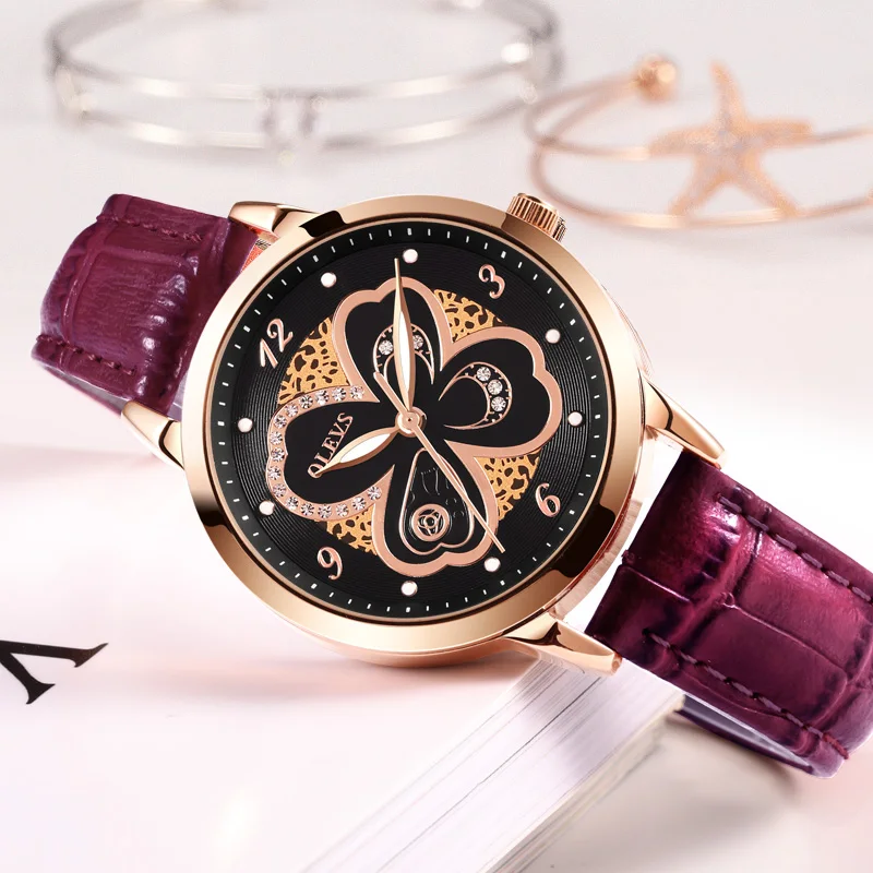 

Relogio feminino Women Watches OLEVS Luxury Brand Girl Quartz Watch Casual Leather Ladies Dress Watches Women Clock Montre Femme