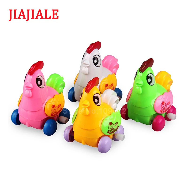 

JIAJIALE Humorous Rooster toys Spiral Pull Back Drive Driving Children Toys Gift Gift Decoration Toy 4 Colors Cute Rooster Cock