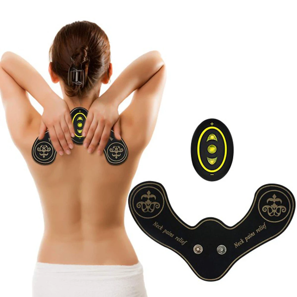 

EMS Back and Neck Massager Muscle Stimulator Black Neck Pains relief Smart Fitness Ems Trainer Low Frequency Massager Electric