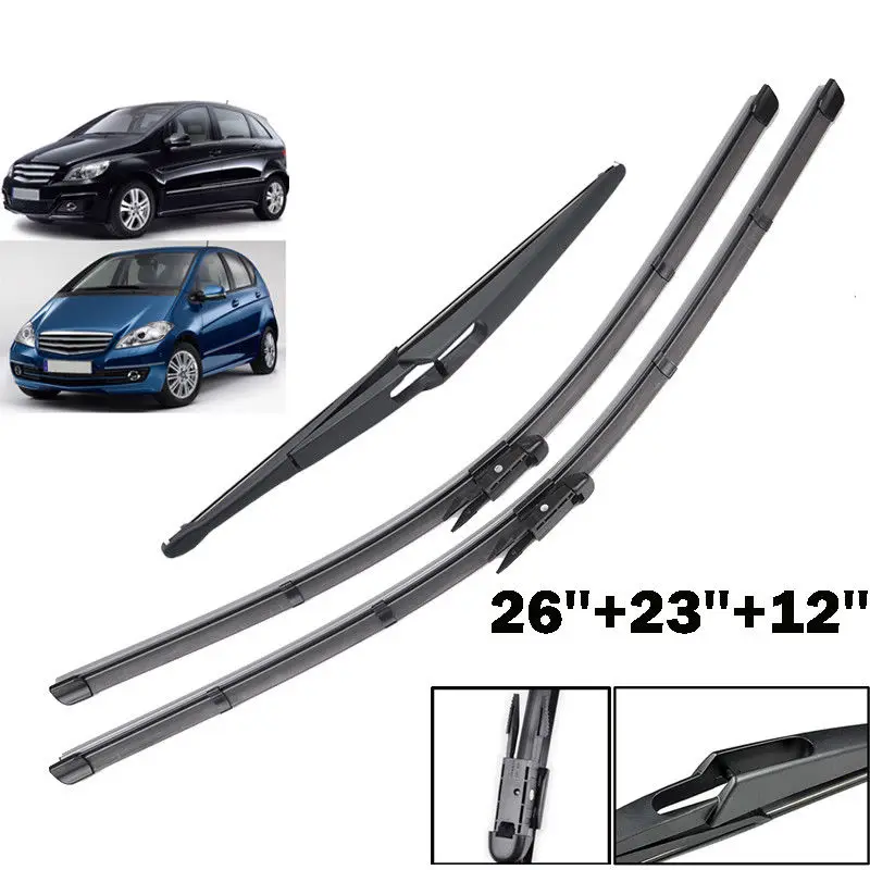 Front Rear Windshield Wiper Blades For Mercedes Benz A Class B Class