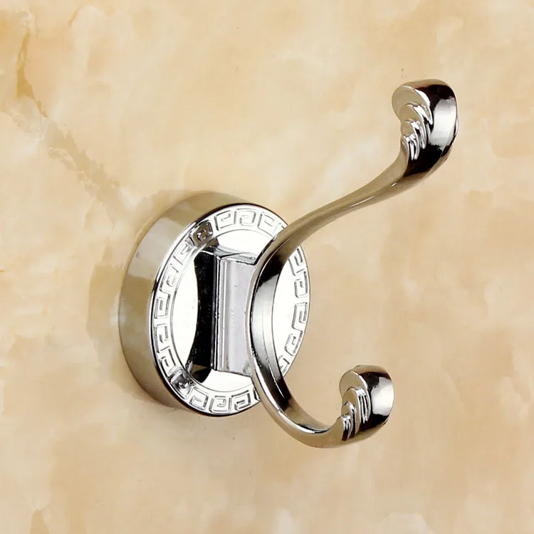 1set /2pcs Stainless Stell Bathroom Hook Bathroom Wall Hanger Wall Hook