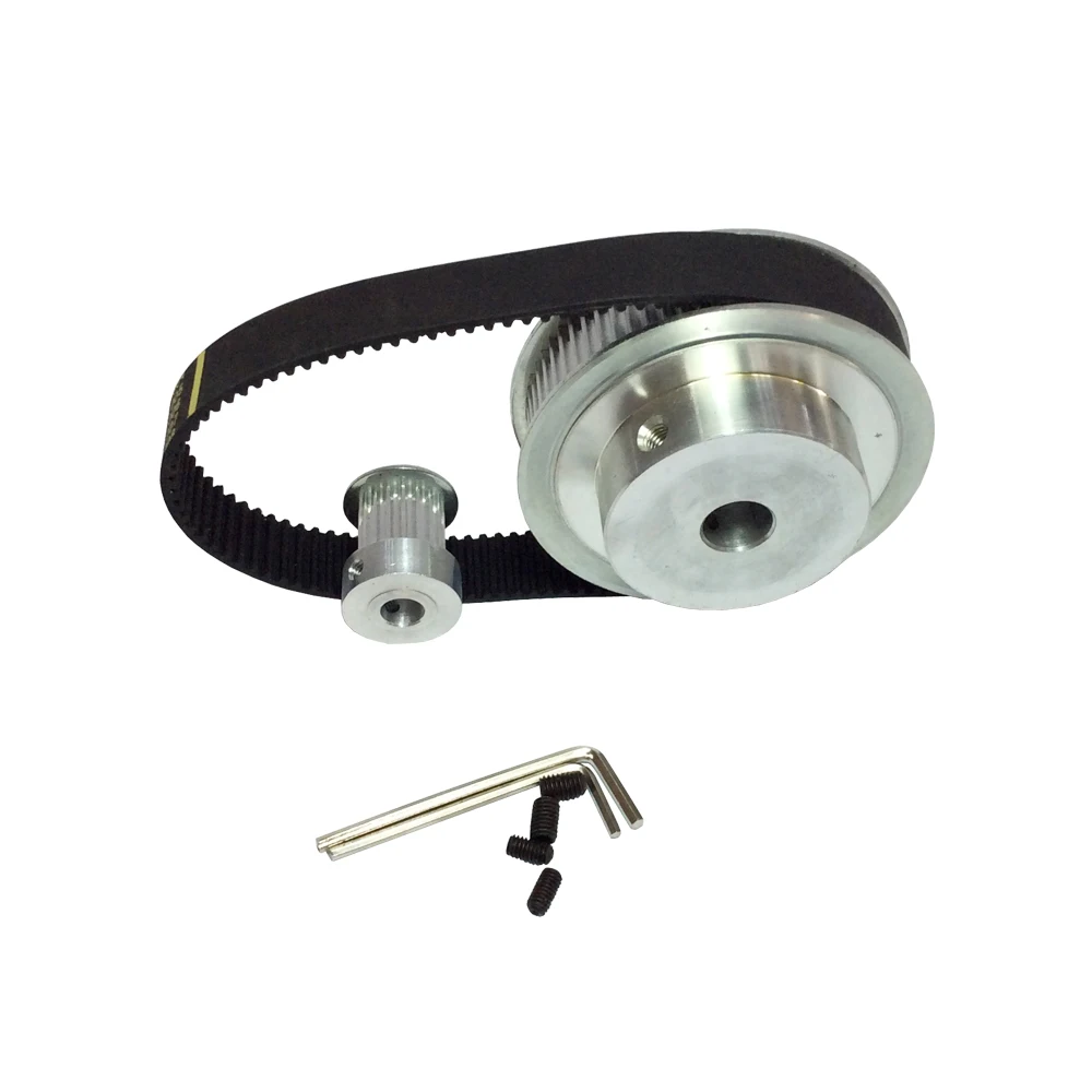 

HTD 3M 50T 25T Belt Width 15mm Timing Pulley Belt set kit Reduction Ratio 2:1 Center distance 81mm