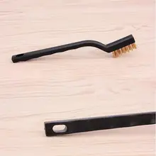 12 шт. проволочная щетка(нержавеющая сталь+ латунь) щетка для царапин, изогнутая ручка щетка для кладки проволочная щетина для чистки сварочного шлака