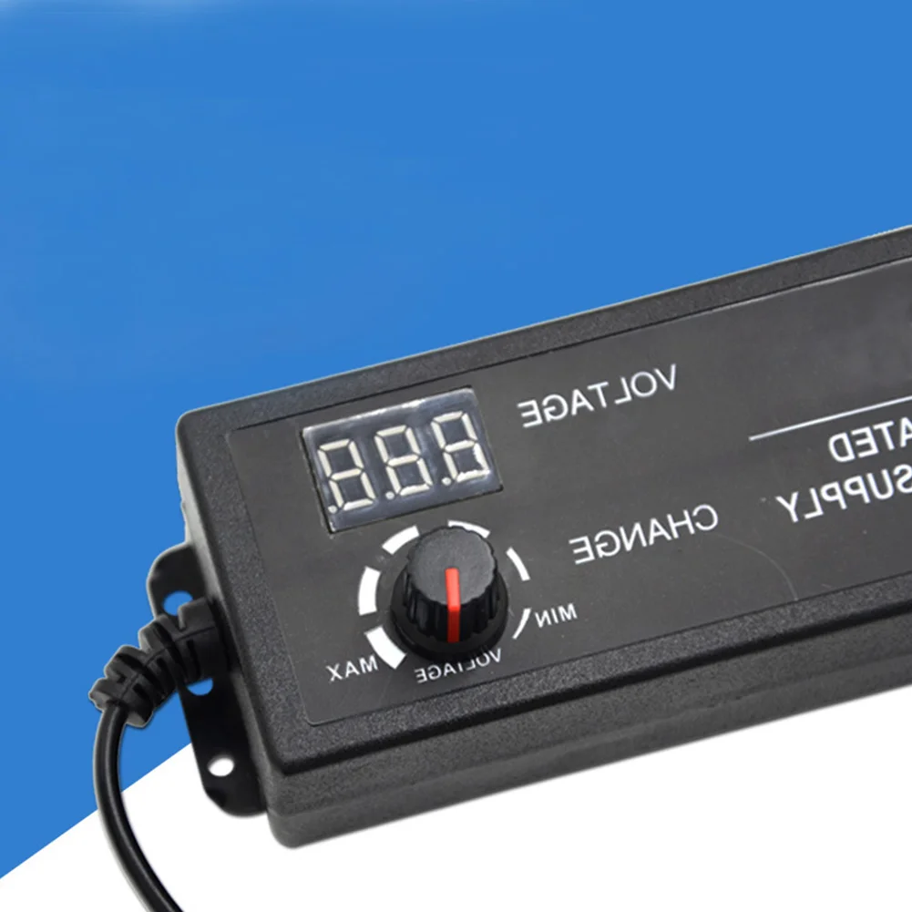 

New AC/DC Adjustable Power Supply Adapter 3-12V 5A Voltage Display Speed Control US Plug NE