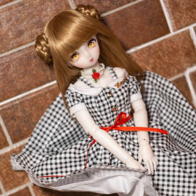 Bjd кукла парик для 1/3 1/4 1/6 1/8 bjd кукла парик для bjd кукла lcute косу волосы парик для sd bjd парик для кукол