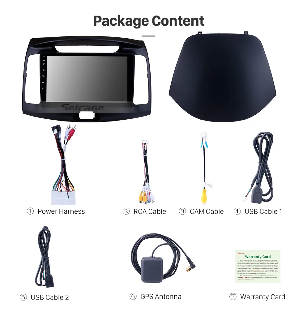 Clearance Seicane 9 inch Android 8.1 for 2011 2012 2013 2014 2015 2016 Hyundai Elantra Radio GPS Navigation System with HD Touch SWC 19