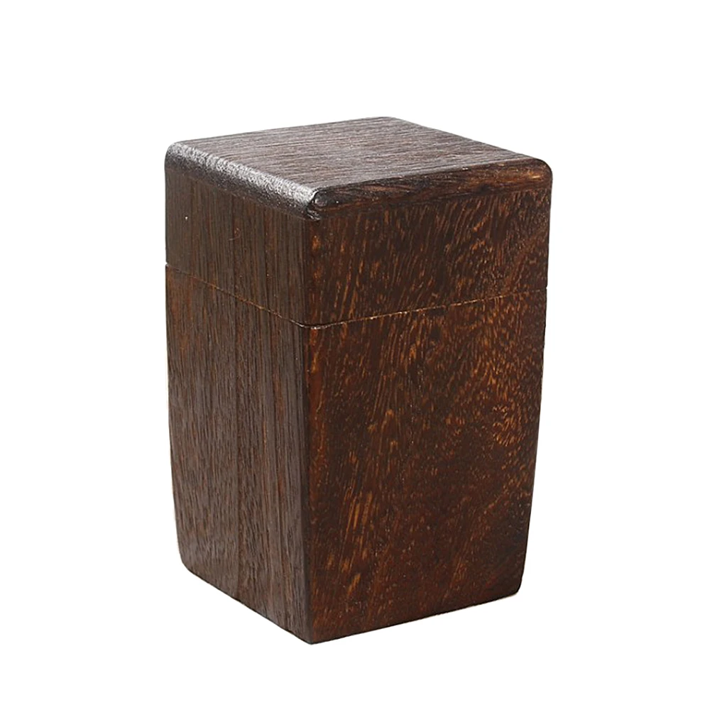 

Wooden Tea Caddy Canister Tea Boxes Kung Fu Tea Storage Portable Coffee Powder Kitchen Spice Organizer Storage Jar