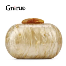 Новинка, брендовый Модный женский кошелек, акриловый, милый, Круглый, роскошный, мраморный, однотонный, коричневый, вечерняя сумочка, свадебная, винтажная, повседневная, клатч