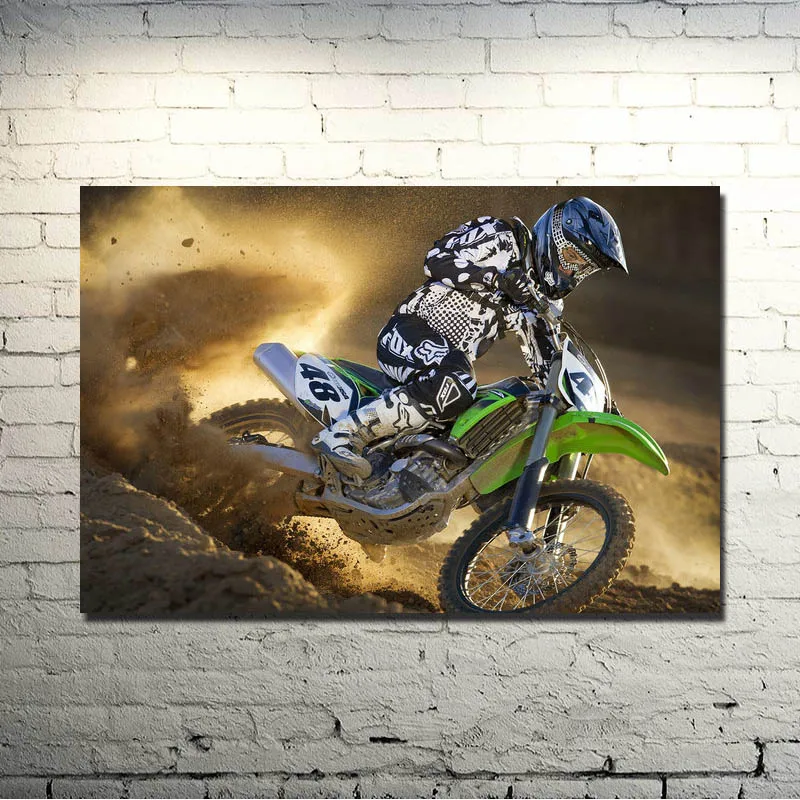 DIRT BIKE JUMP Искусство Шелковый плакат 13x20 20x30 дюймов картина на спортивную тематику