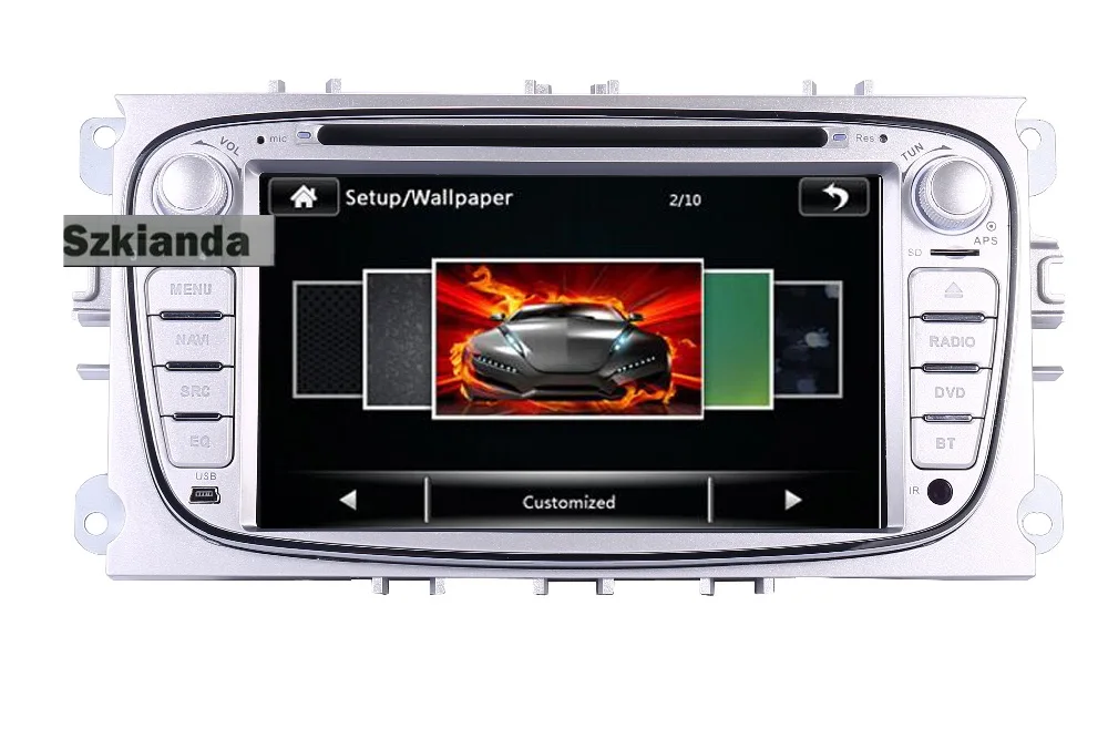 Excellent 2 Din 7 Inch Car DVD Player For FORD Mondeo S-MAX  C max FOCUS 2 2008-2011 With 3G Radio GPS Navigation BT 1080P 8GB Map 8