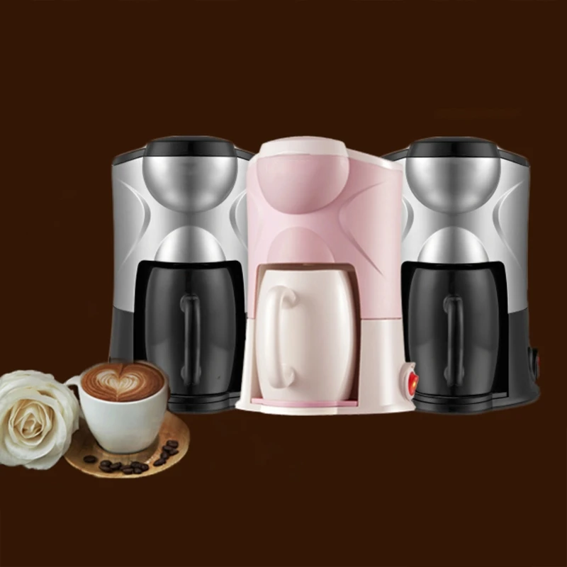 Classic Electric Coffee Automatic Machine Multifunctional Drip Single Serve Latte Maker With US/EU Power Adapter Converter