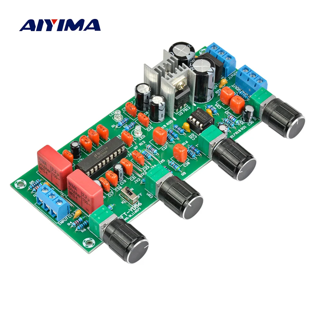 AIYIMA усилители аудио Amplificador Предварительный усилитель плата LM1036 N+ NE5532 предусилитель фронтальный Fever Tone Board