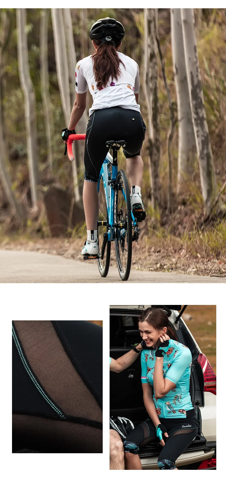 2018 Santic Cycling Shorts Women MTB Shorts Downhill Bike Shorts Bicycle Short Hollow Out Road Sport Cycling 34 Shorts Mesh (13)