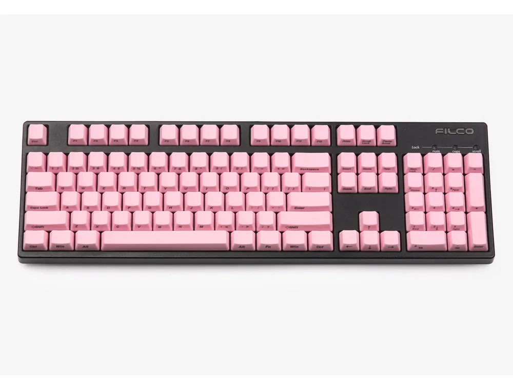 OEM розовые колпачки для ключей с боковой печатью ANSI 104 для механической клавиатуры cherry mx