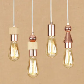 

Rose gold American Vintage led pendant light Industrial Creative Retro Loft Pendant Light Bar Iron Restaurant Lamp RPL0047