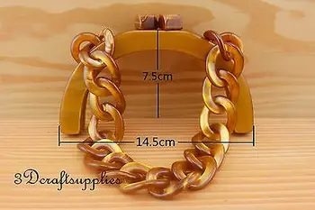 

Purse frame 5 3/4 inch x 3 inch half round with handle Acrylic Resin Y51