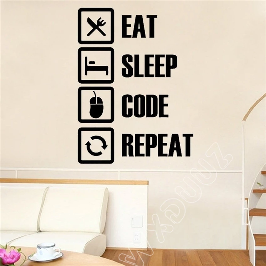 WXDUUZ Computer Geek Programmer Gift Wall Decal