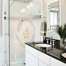 Заказная витражная пленка на окно пленка матовая непрозрачная конфиденциальность домашнее декоративное стекло наклейка цифровая печать BLT39 эстетическое перо