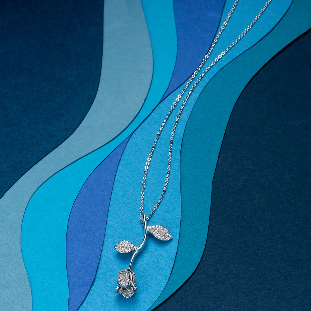 Ожерелье с натуральными розами и фианитами XL089|brand jewelry|designer jewelryjewelry brand |