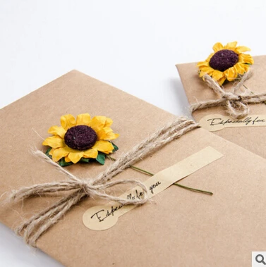 5003 7x10 5cm diy sunflower rose greeting cards word message wishes birthday cards word