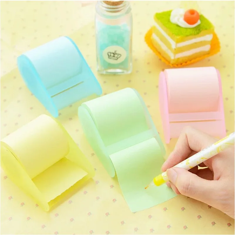 

Dispenser Formula Fluorescent Paper Sticker Memo Pad Sticky Notes Kawaii Korea Stationery Can Tear Memo Pad