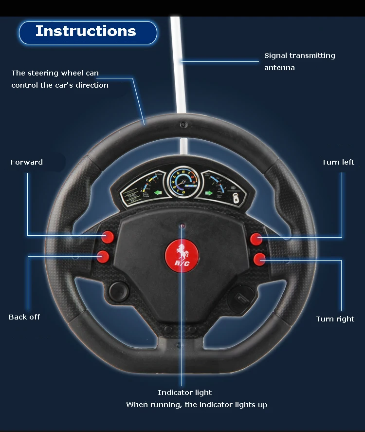 Рулевое колесо Электрический четырехходовой пульт дистанционного управления автомобиля гравитационная Индукционная игрушка Rc автомобиль для детей 2942 случайный цвет