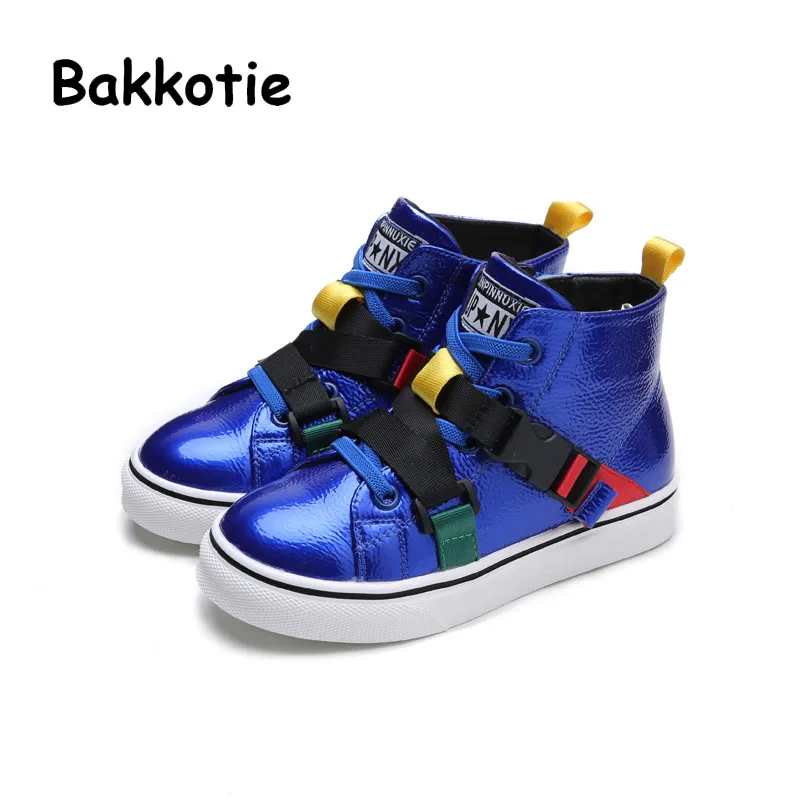Bakkotie 2017 Мода Ребенок Весна Осень Baby Boy Случайные Высокой Обуви Hasp Галстук Тапки