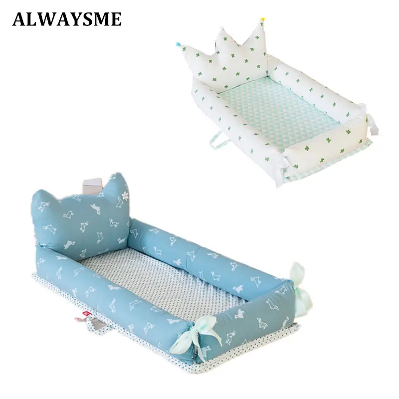 

ALWAYSME 90X55CM Baby Kids Infant Co-Sleeping Crib & Cradle Bedside Cribs Moses Baskets Portable Cribs Toddler Beds Travel Beds